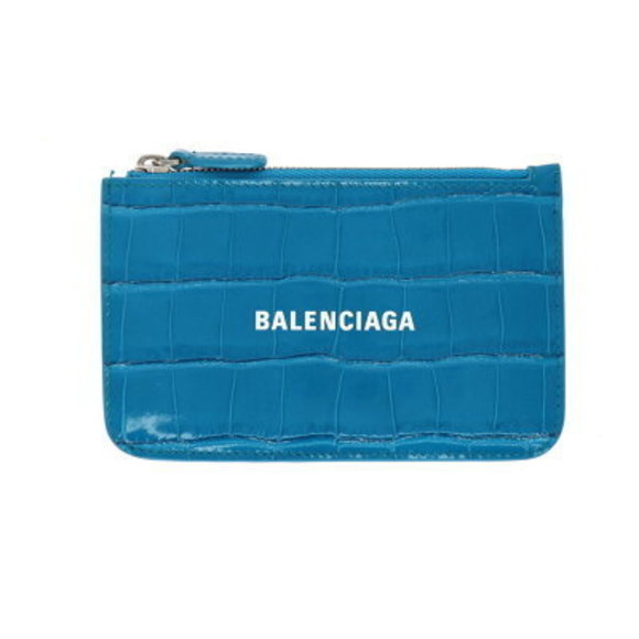 Balenciaga Case Card Holder Coin Blue - Picture 1 of 6